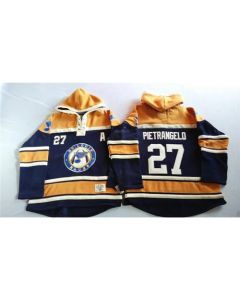 Blues #27 Alex Pietrangelo Navy Blue/Gold Sawyer Hooded Sweatshirt Stitched NHL Jersey