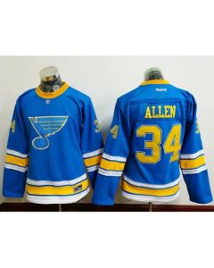 Blues #34 Jake Allen Light Blue 2017 Winter Classic Women's Stitched NHL Jersey