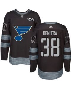 Blues #38 Pavol Demitra Black 1917-2017 100th Anniversary Stitched NHL Jersey
