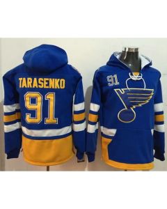 Blues #91 Vladimir Tarasenko Light Blue Name & Number Pullover NHL Hoodie