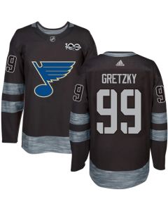 Blues #99 Wayne Gretzky Black 1917-2017 100th Anniversary Stitched NHL Jersey