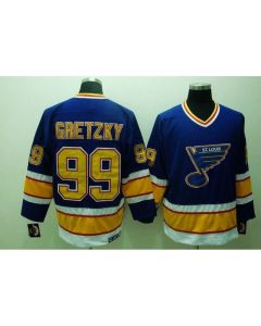 Blues #99 Wayne Gretzky Stitched Blue CCM Throwback NHL Jersey