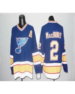 Blues CCM Throwback #2 Macinnis Blue Stitched NHL Jersey
