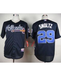 Braves #29 John Smoltz Blue Cool Base Stitched MLB Jersey