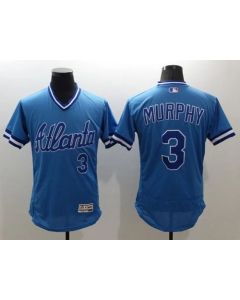 Braves #3 Dale Murphy Light Blue Flexbase Authentic Collection Cooperstown Stitched MLB Jersey