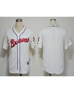 Braves Blank Cream Cool Base Stitched MLB Jersey