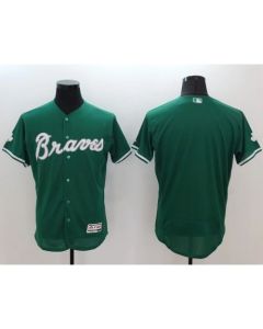 Braves Blank Green Celtic Flexbase Authentic Collection Stitched MLB Jersey