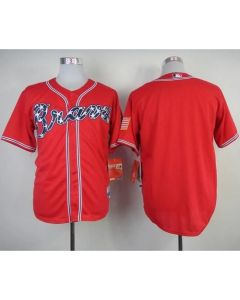 Braves Blank Red Cool Base Stitched MLB Jersey