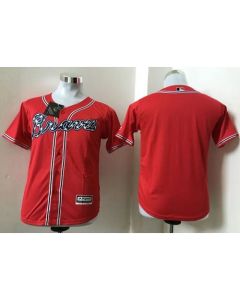 Braves Blank Red Cool Base Stitched Youth MLB Jersey