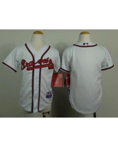 Braves Blank White Cool Base Stitched Youth MLB Jersey