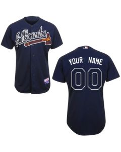 Braves Personalized Authentic Blue MLB Jersey
