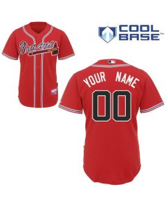 Braves Personalized Authentic Red MLB Jersey
