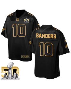 Broncos #10 Emmanuel Sanders Black Super Bowl 50 Men's Stitched NFL Elite Pro Line Gold Collection Jersey
