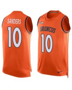 Broncos #10 Emmanuel Sanders Orange Team Color Men's Stitched NFL Limited Tank Top Jersey