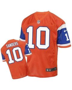 Broncos #10 Emmanuel Sanders Orange Throwback Men's Stitched NFL Elite Jersey
