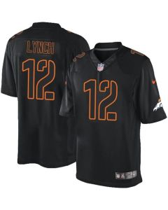 Broncos #12 Paxton Lynch Black Men's Stitched NFL Impact Limited Jersey