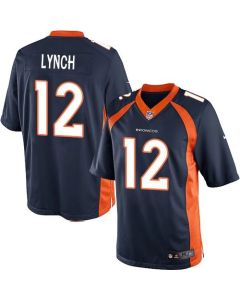 Broncos #12 Paxton Lynch Navy Blue Alternate Men's Stitched NFL Limited Jersey