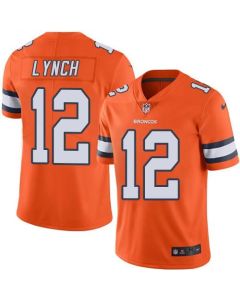 Broncos #12 Paxton Lynch Orange Men's Stitched NFL Limited Rush Jersey