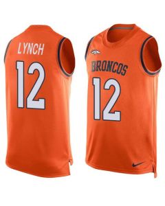 Broncos #12 Paxton Lynch Orange Team Color Men's Stitched NFL Limited Tank Top Jersey