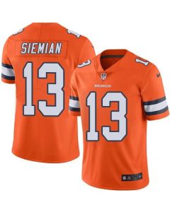 Broncos #13 Trevor Siemian Orange Youth Stitched NFL Limited Rush Jersey