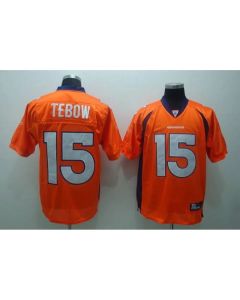 Broncos #15 Tim Tebow Orange Stitched Youth NFL Jersey