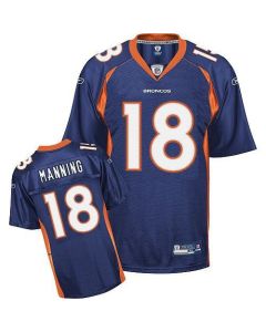 Broncos #18 Peyton Manning Blue Stitched Youth NFL Jersey