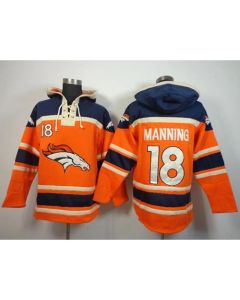 Broncos #18 Peyton Manning Orange Sawyer Hoodie Sweatshirt NFL Hoodie