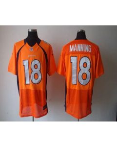 Broncos #18 Peyton Manning Orange Team Color Men's Stitched NFL Elite Jersey