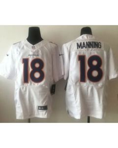 Broncos #18 Peyton Manning White Men's Stitched NFL Elite Event Jersey