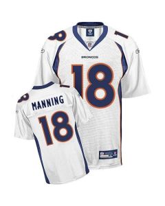 Broncos #18 Peyton Manning White Stitched Youth NFL Jersey
