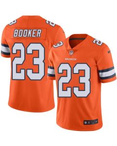 Broncos #23 Devontae Booker Orange Youth Stitched NFL Limited Rush Jersey