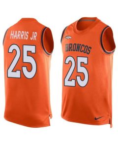 Broncos #25 Chris Harris Jr Orange Team Color Men's Stitched NFL Limited Tank Top Jersey