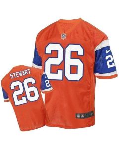 Broncos #26 Darian Stewart Orange Throwback Men's Stitched NFL Elite Jersey