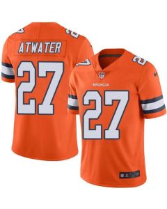 Broncos #27 Steve Atwater Orange Men's Stitched NFL Limited Rush Jersey