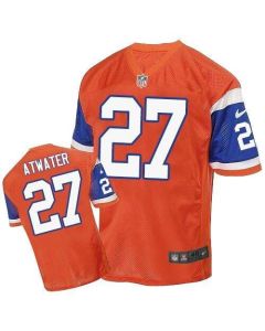Broncos #27 Steve Atwater Orange Throwback Men's Stitched NFL Elite Jersey