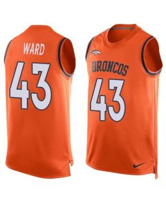 Broncos #43 T.J. Ward Orange Team Color Men's Stitched NFL Limited Tank Top Jersey