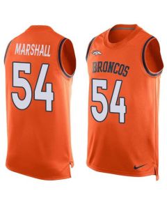 Broncos #54 Brandon Marshall Orange Team Color Men's Stitched NFL Limited Tank Top Jersey