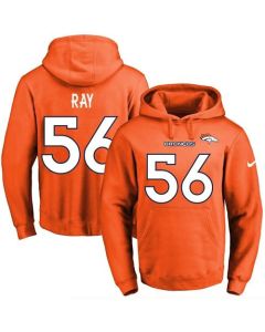 Broncos #56 Shane Ray Orange Name & Number Pullover NFL Hoodie