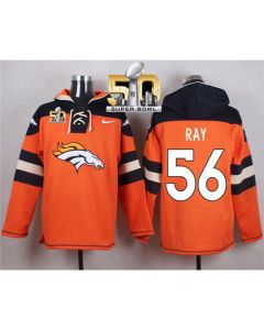 Broncos #56 Shane Ray Orange Super Bowl 50 Player Pullover NFL Hoodie