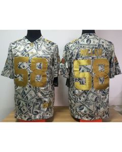 Broncos #58 Von Miller Dollar Fashion Men's Stitched NFL Elite Jersey