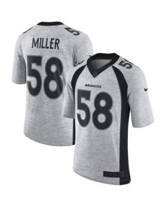 Broncos #58 Von Miller Gray Men's Stitched NFL Limited Gridiron Gray II Jersey