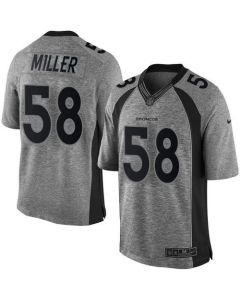 Broncos #58 Von Miller Gray Men's Stitched NFL Limited Gridiron Gray Jersey