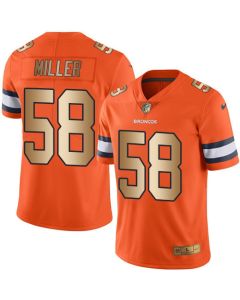 Broncos #58 Von Miller Orange Men's Stitched NFL Limited Gold Rush Jersey