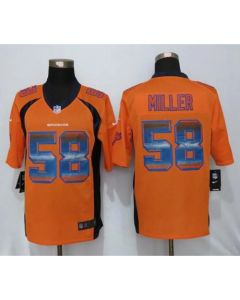 Broncos #58 Von Miller Orange Team Color Men's Stitched NFL Limited Strobe Jersey