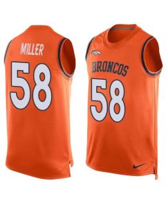 Broncos #58 Von Miller Orange Team Color Men's Stitched NFL Limited Tank Top Jersey