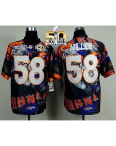 Broncos #58 Von Miller Team Color Super Bowl 50 Men's Stitched NFL Elite Fanatical Jersey