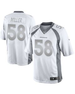 Broncos #58 Von Miller White Men's Stitched NFL Limited Platinum Jersey