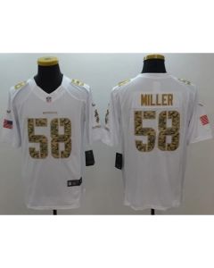 Broncos #58 Von Miller White Men's Stitched NFL Limited Salute To Service Jersey