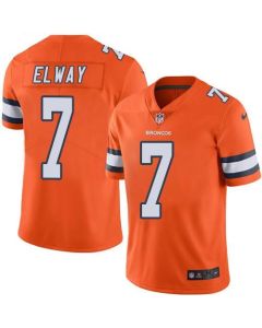 Broncos #7 John Elway Orange Men's Stitched NFL Limited Rush Jersey