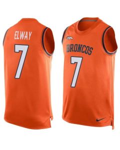 Broncos #7 John Elway Orange Team Color Men's Stitched NFL Limited Tank Top Jersey